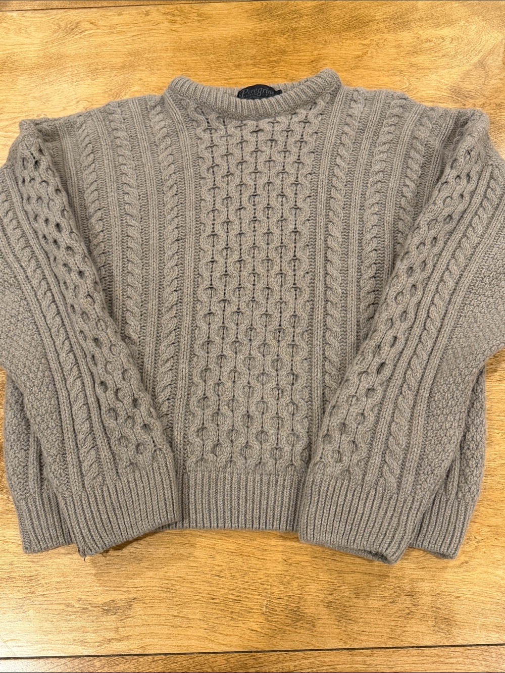 Vintage Peregrine cable knit wool Sweater